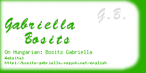 gabriella bosits business card